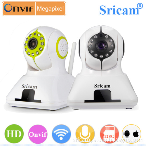 Sricam Wireless PT IP camera Indoor IR-CUT Alarm Door sensor 720P HD 128GB MicroSD